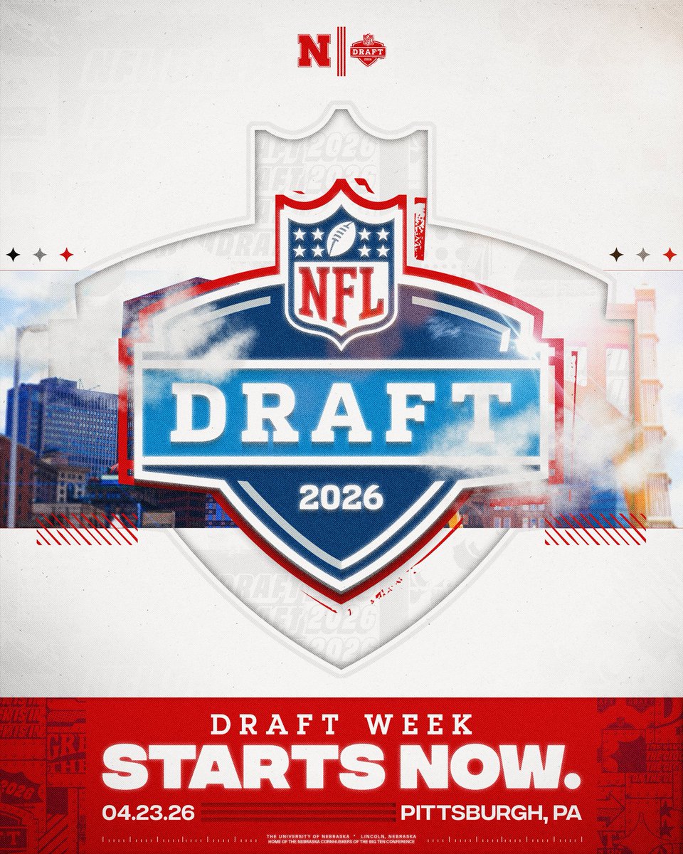 HuskerFootball's tweet photo. The League Awaits ⏳ 

@NFLDraft https://t.co/EQwJBlG4u2