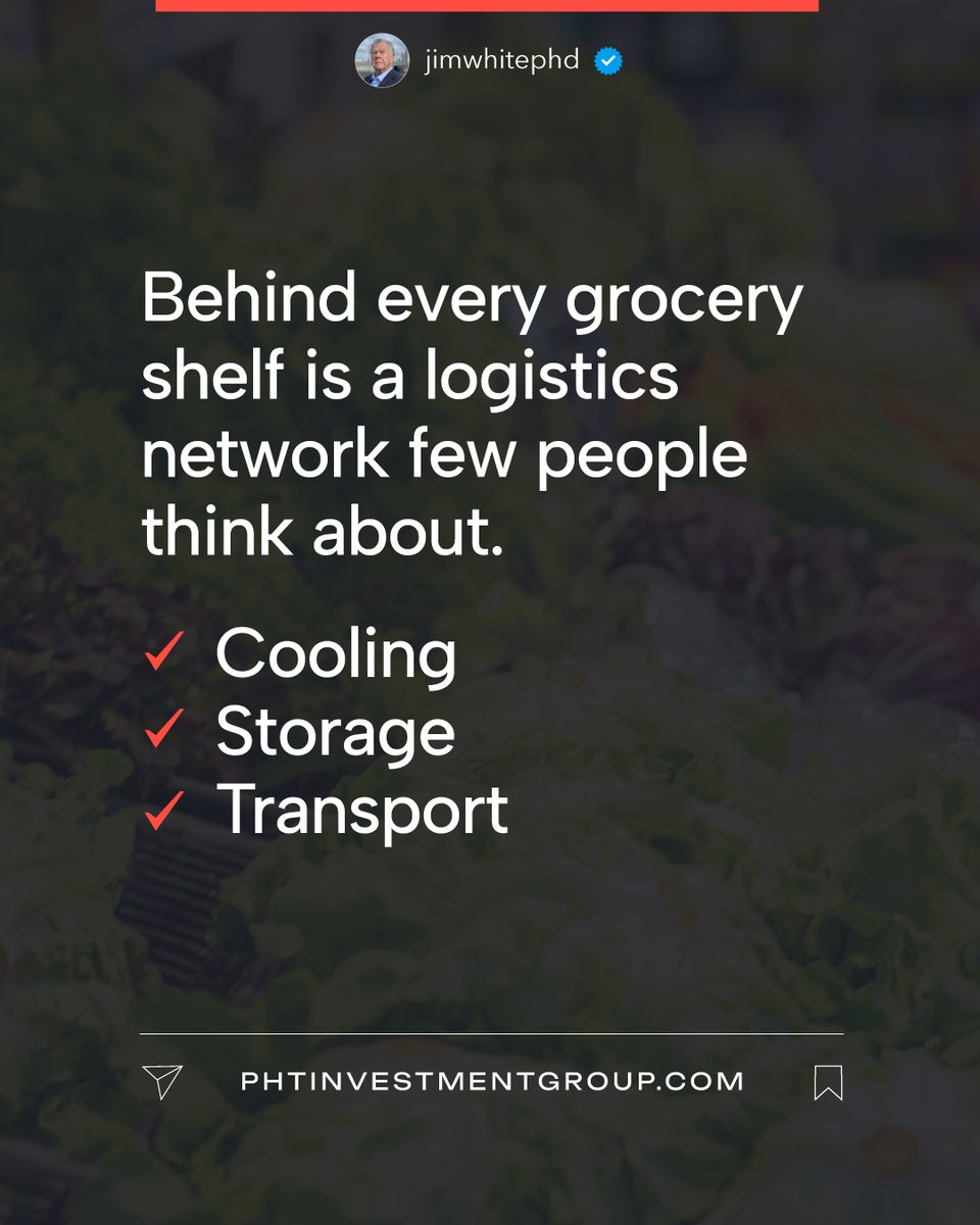 jimlwhite's tweet image. The PHT Growth Fund invests in the systems that make food availability possible.

👉 Explore the strategy: phtinvestmentgroup.com
#FoodSystems #Logistics #Infrastructure