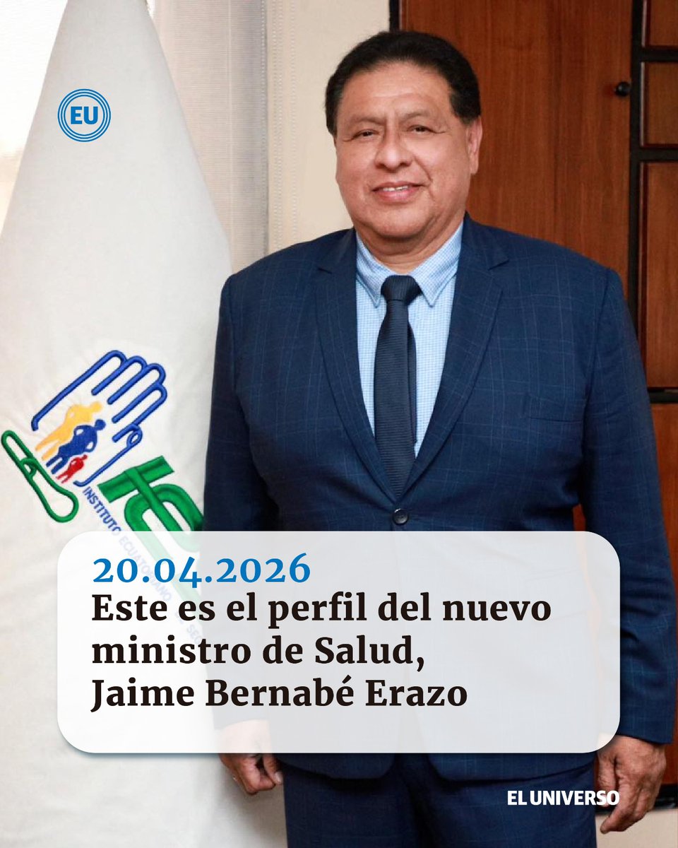 eluniversocom's tweet image. Este es el perfil del nuevo #ministro de #Salud, Jaime Bernabé Erazo ow.ly/gY7v50YNaJu