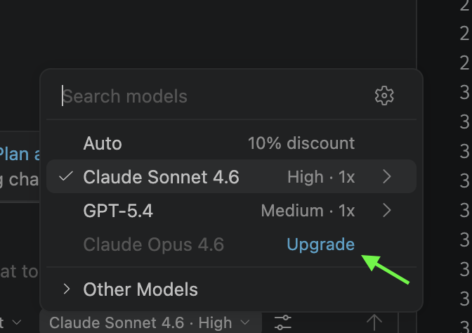 clipperhouse's tweet photo. @burkeholland @BrigitMurtaugh Did something change with the availability of Opus 4.6 in Copilot? It started asking me to upgrade today, I’m on Copilot Pro+ and have plenty of usage-based billing. Thanks. https://t.co/qi7ZemBr55
