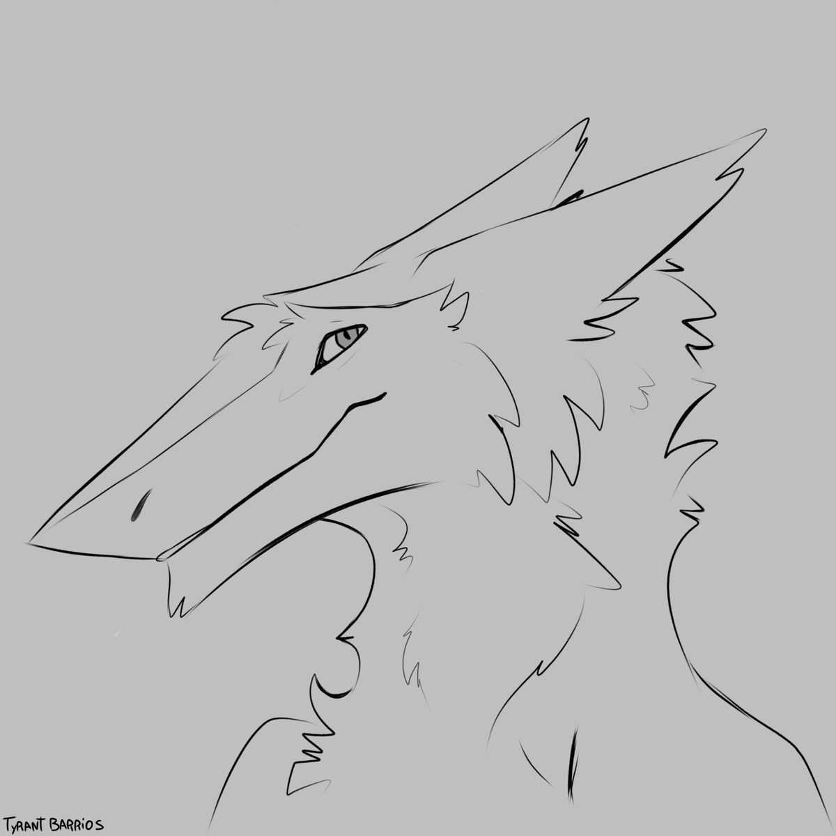 A small remake of last year's sergal sketch.