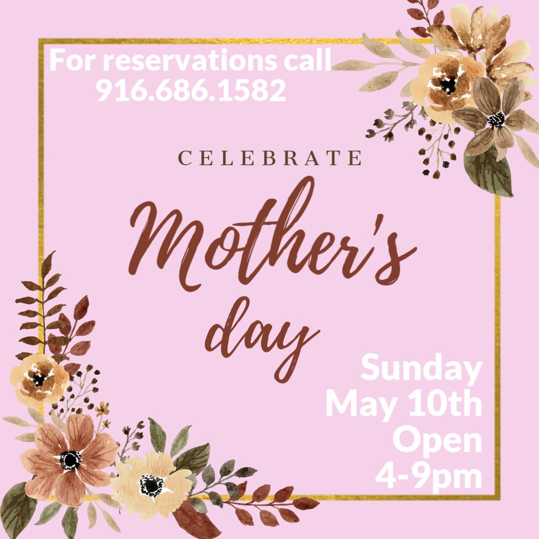 PalermoEG's tweet image. Mother's Day is coming up! Let's celebrate all the beautiful and strong women who inspire us. Show them some love and appreciation! Reservations are filling up fast! We will be fully booked! Call today @ 916.686.1592! #MothersDay #Celebrate #StrongWomen #reservationsrequired