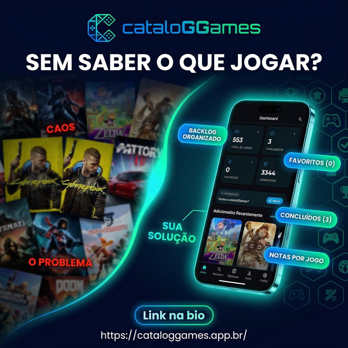 AchaJogo's tweet image. 🎮 Jogos demais…e você não sabe, nem lembra dos jogos que tem pra jogar?
O cataloGGames resolve isso.
👉 App Android: play.google.com/store/apps/det…

#steam #xbox #playstation #achajogo #cataloggames