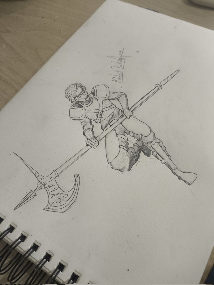 knightPaladin29's tweet image. Are you ready 4 battle? #dnd5e #artmoots .
It's a #sketch I did today.