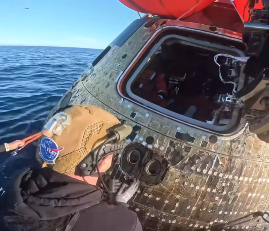 Just noticed that one of the Artemis II recovery guys was wearing the "Not Flat; We checked" patch lol 10/10