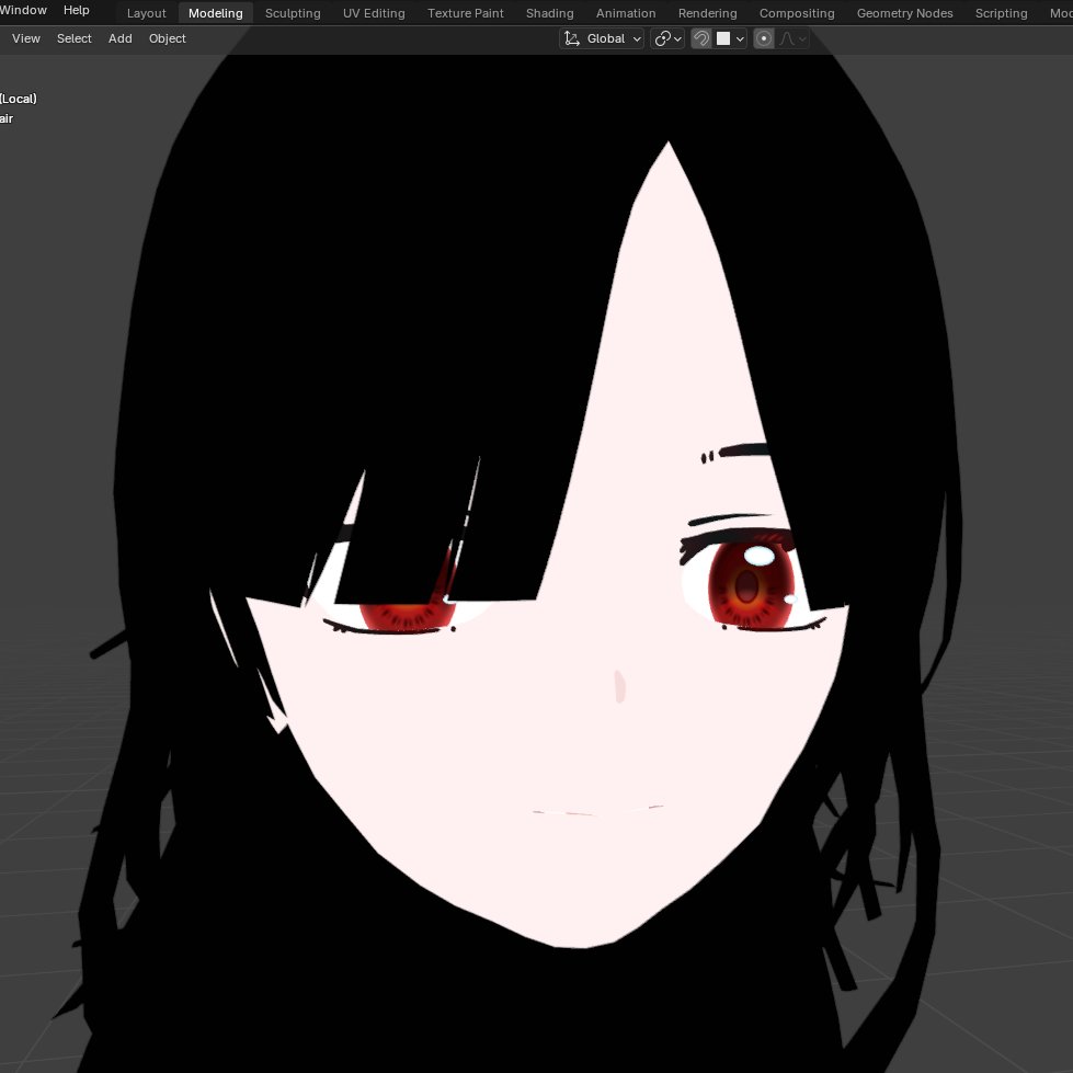 bakeChOwO's tweet image. 週末できてなかったけど再開！
今日はまつ毛・眉毛を作った。まつ毛のハイライトかわいい。
#b3d #blender初心者 #3dcg #substancepainter