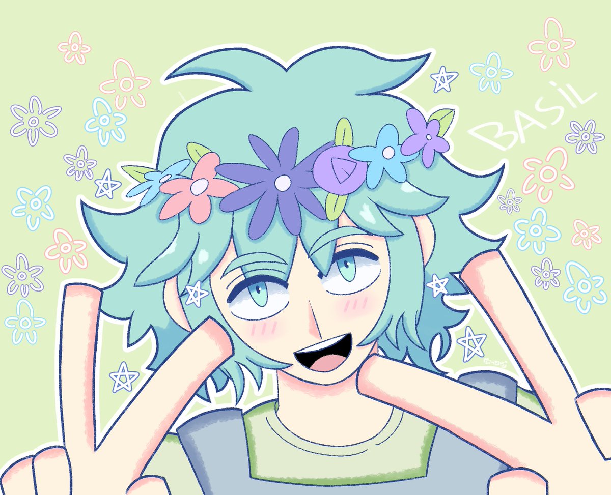 G4bs_Flor35's tweet image. Basil Fanart 💚🩵✨
#OmoriFanart #Basil #ArtDigital #Draw