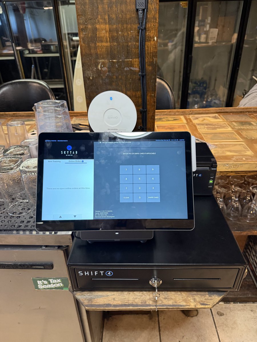 RyanC_Shift4's tweet photo. Bitter &amp; Twisted in Shenandoah PA, are happy to use the new @SkyTabPOS #Shift4 #SkyTab https://t.co/zrhYfJIzkJ