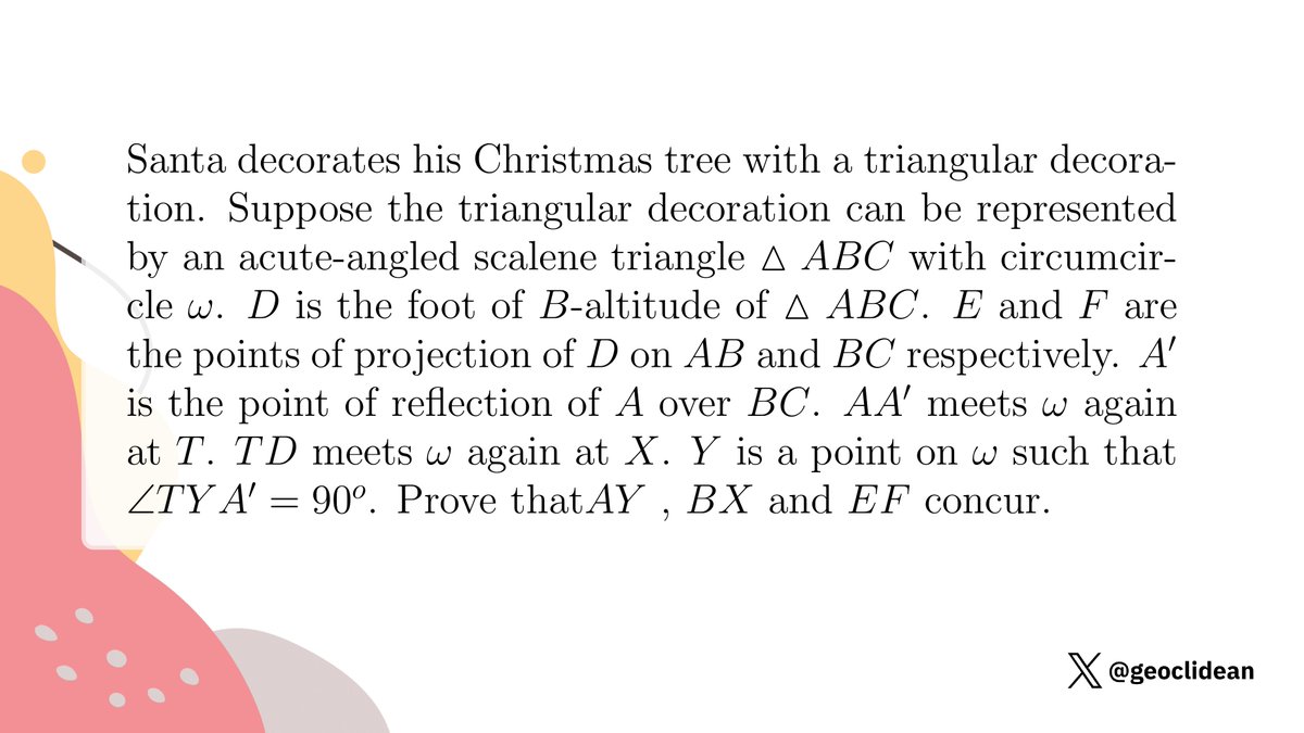 geoclidean's tweet photo. concurrency in Christmas ' mood
#Geometry #Concurrency #Concurrent https://t.co/R0dVQGuQtw