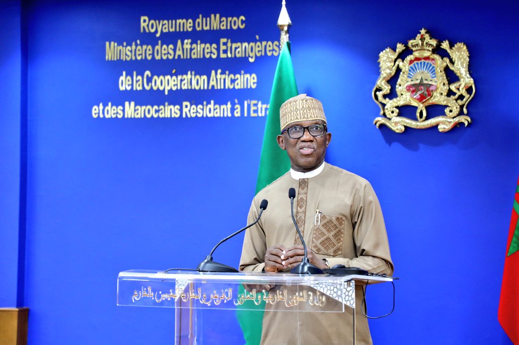 Bankole_Adeoye's tweet photo. Briefing the press at Moroccan Ministry of Foreign Affairs, l reiterated to the press that democracy must be progressive to deliver peace dividends, and ensure inclusivity for women, youth & persons with disabilities, thus leaving no one behind.

I reassured that with elections in 14 African countries in 2026, AU is scaling up training, deploying observers across all phases, and advancing new initiatives i.e. African Digital Democracy Index & Observatory on Elections 🌍