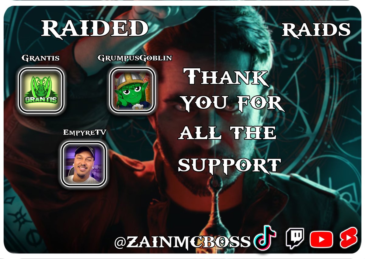 ZainMcboss's tweet image. Last week of stream was so good We raided @Grantis_ @GrumpusGoblin and @itzEMPYRE  . Thank you all for the support &amp;lt;3 #TwitchStreamers #GamingCommunity

NOT MADE WITH AI