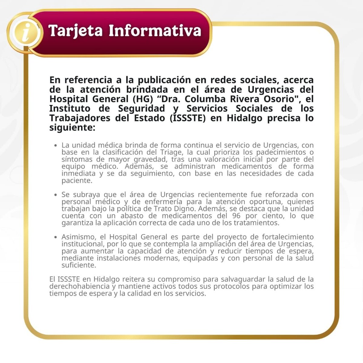 Issste Hidalgo tweet media