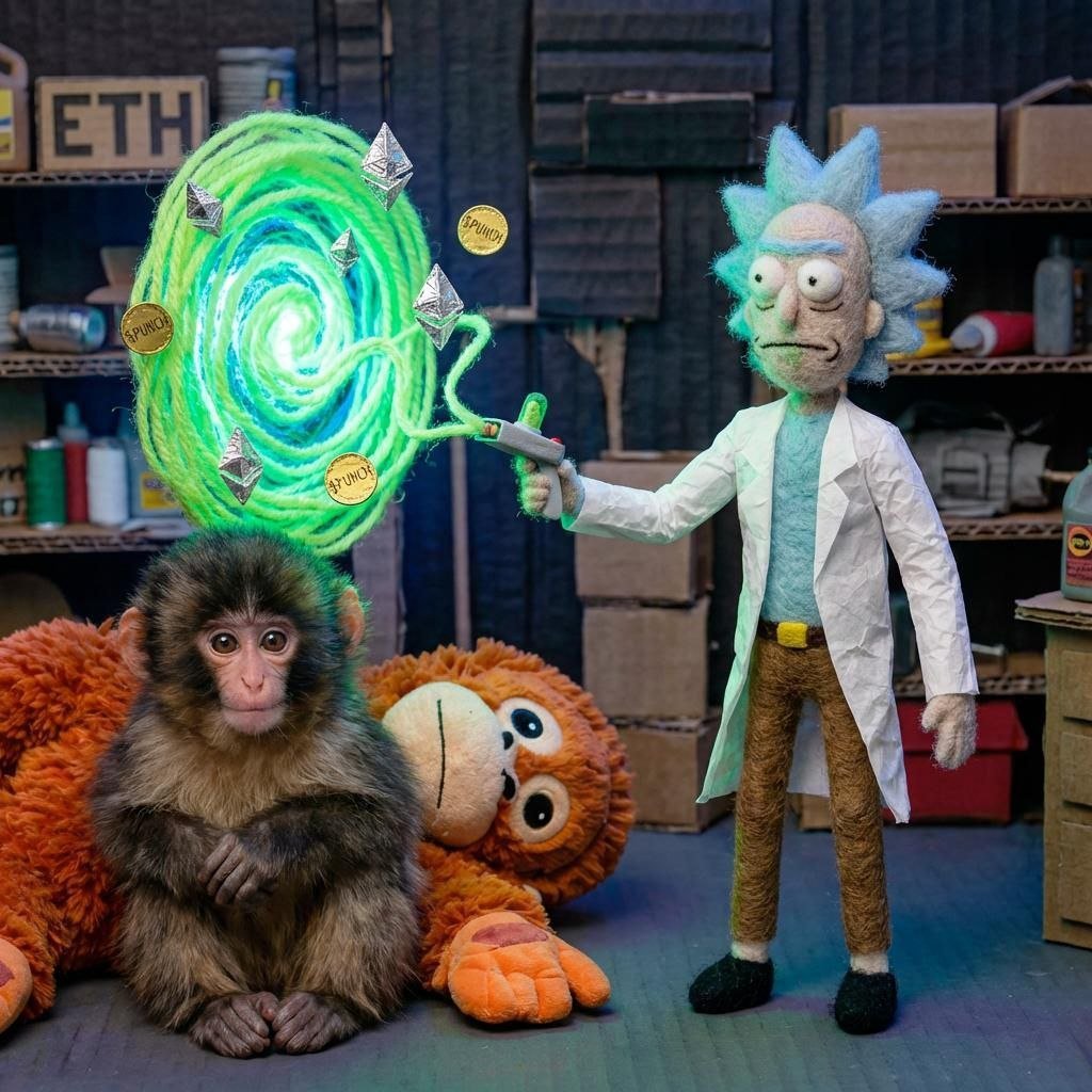 PunchMainnet's tweet photo. Chaos, science, and plushie level comfort. https://t.co/O8EAZpXJPq