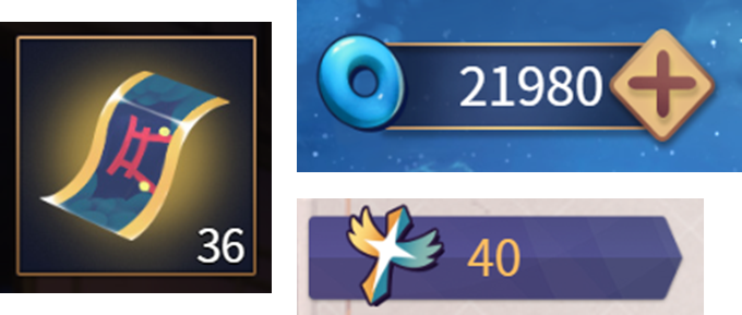 namagaki_9012's tweet photo. いよいよ明日SAOコラボ開始です
とりあえず青ドーナツと巻物を計150連分は用意できました

信仰が40あるので、コラボキャラ4人入手まで110連以内＋信仰交換なら大勝利、150連＋追加課金1万円以内なら勝利とします
対戦よろしくお願いします https://t.co/gk44i6RafU