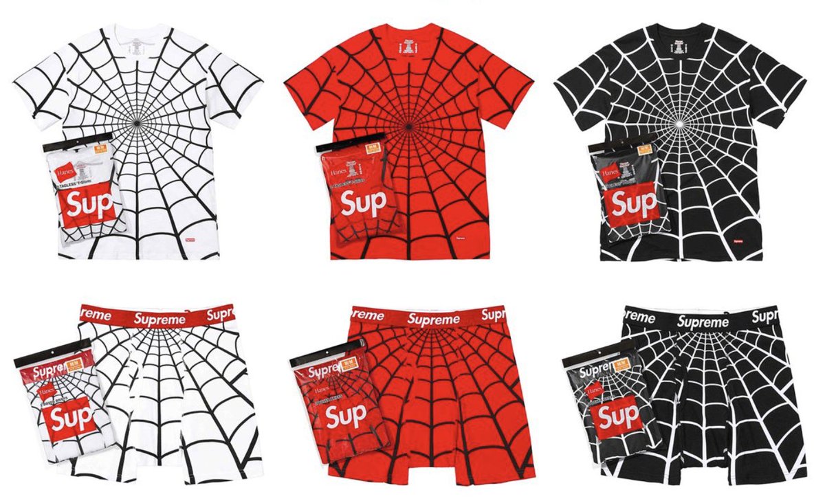 Supreme 26SS Week 9｜Hanes別注のスパイダーマン肌着など4月25日発売 