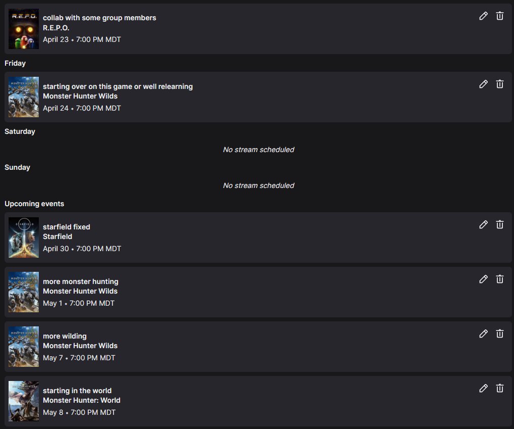 Lucius_Quade's tweet image. updated streaming schedule we are over on kick and twitch #streaming #games #Collaborations