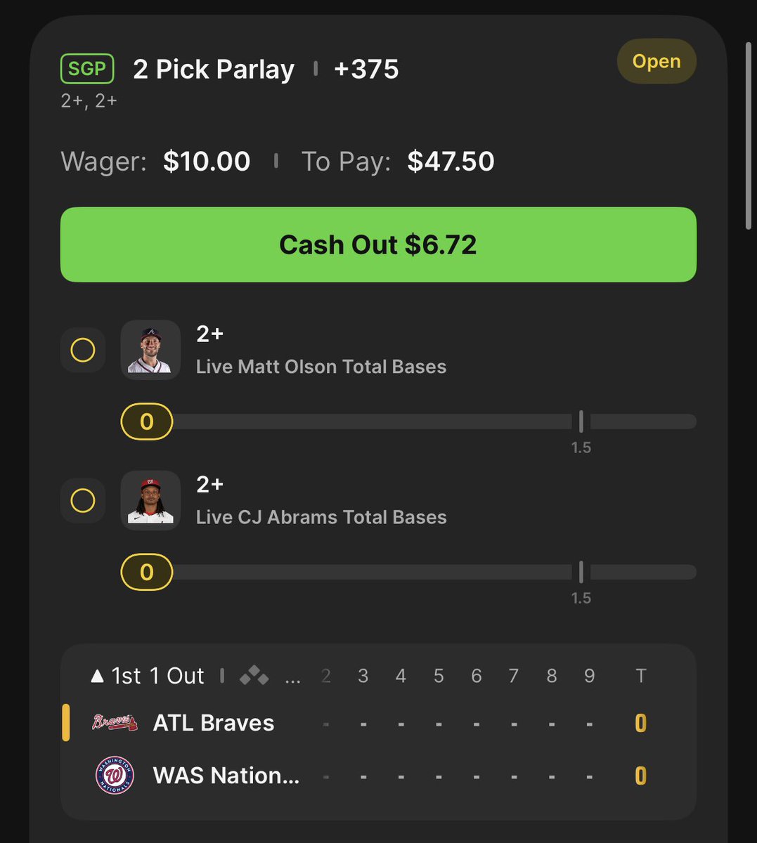 Hoofys_Picks's tweet image. 1st official bet of 2026 #mlb #playresponsibly #playball