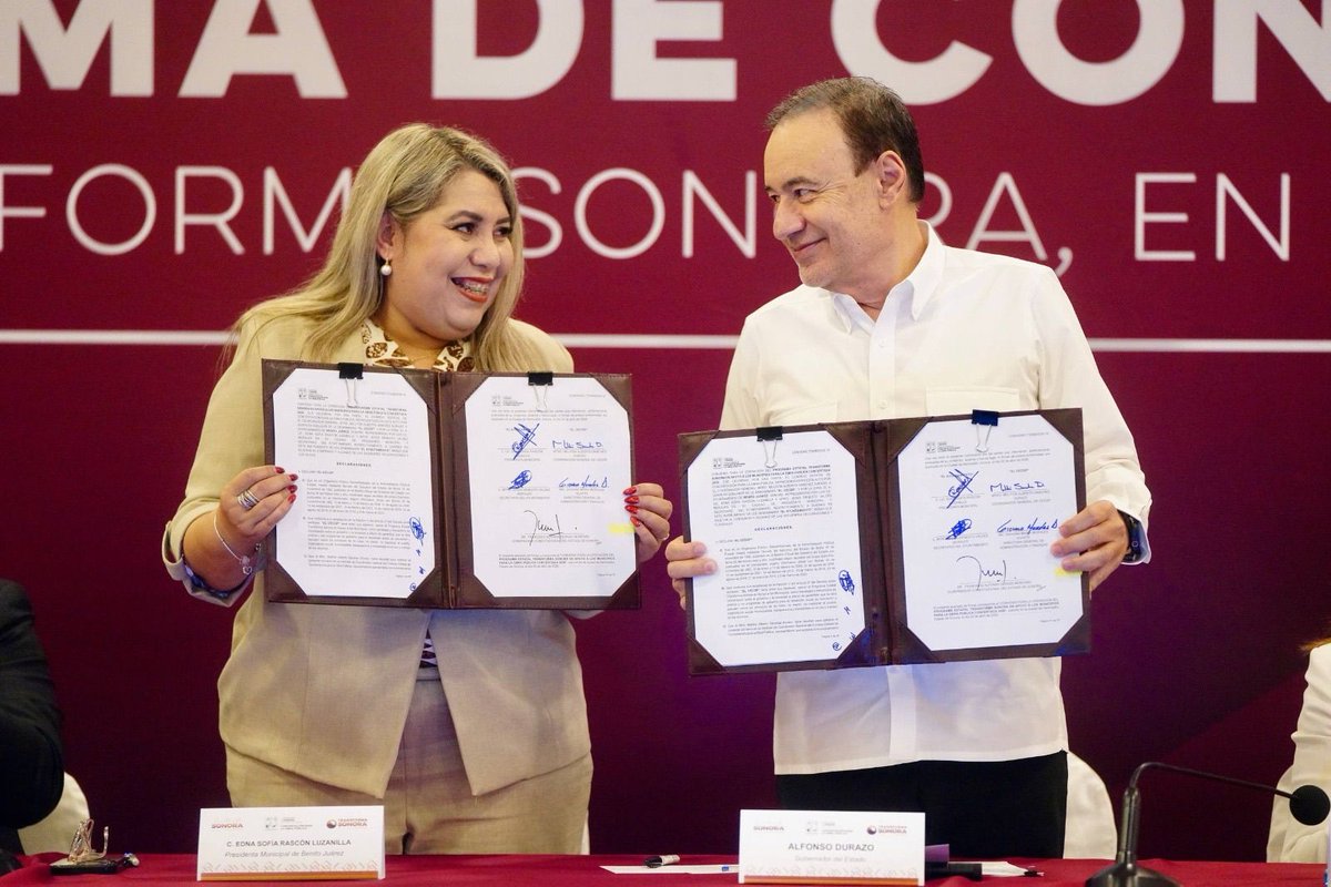 AlfonsoDurazo's tweet photo. Con los 72 alcaldes del estado firmamos el convenio “Transforma Sonora”, para asegurar que la ejecución de los recursos sea adecuada y eficiente, así garantizamos que las oportunidades lleguen a cada rincón de Sonora. 

#GobiernoDeSonora #sonoratierradeoportunidades https://t.co/zz6Mjnf4oM