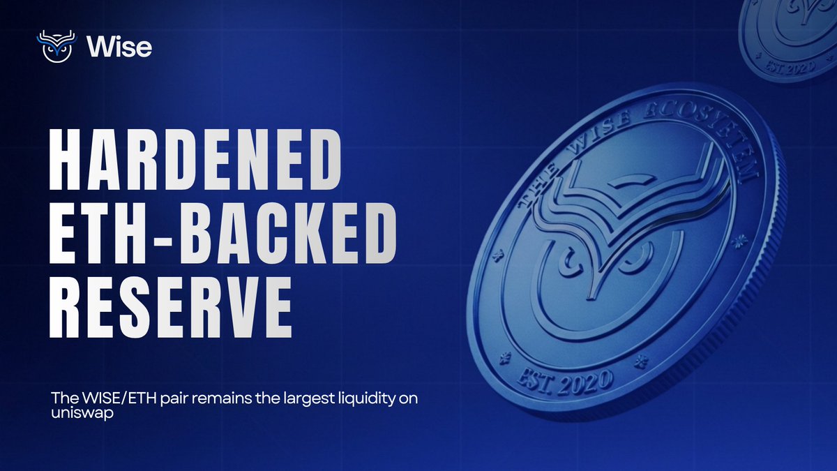 Not everything holds its ground.
$WISE does. 🦉

Built as a hardened, ETH-backed reserve with the deepest WISE/ETH liquidity on Uniswap.

Tap into this depth.