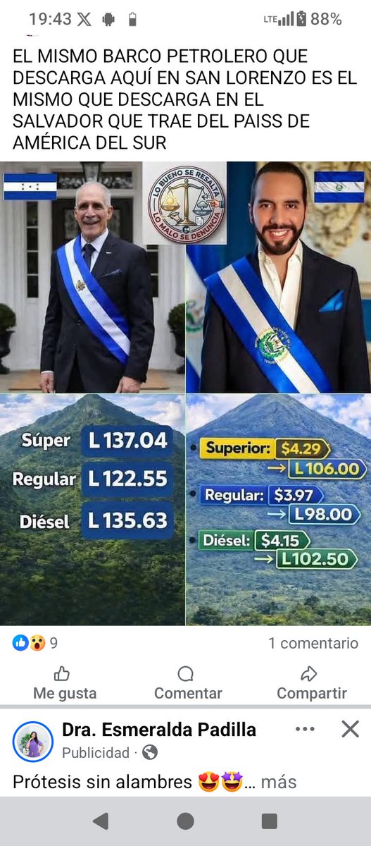 <a href="/alia_kafati/">Alia Kafati Diputada</a> <a href="/UNAHoficial/">UNAH Universidad Nacional Autónoma de Honduras</a> Ahora hagan algo por el combustible , mire la diferencia donde no roban los bienes del pueblo, o sea mire la diferencia del Salvador.