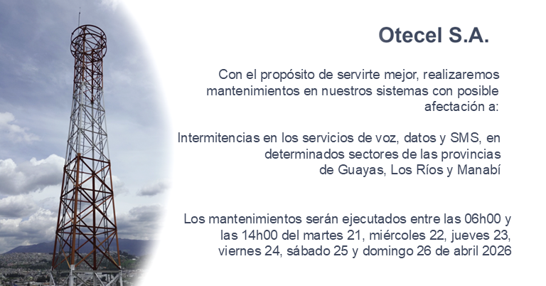 OtecelSA's tweet photo. Otecel S.A. a la ciudadanía https://t.co/0mbupREQqI