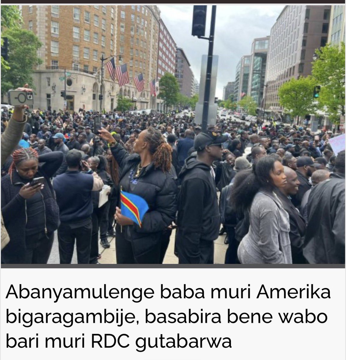 RevColeman's tweet image. Aggression Against DRC Embassy in USA?
After invading DRC in North Kivu, is Rwanda invading DRC in USA? In the comments below, Rwandans pretending to be Banyamulenge are shown protesting in front of DRC Embassy in USA. By the way, DRC owes Rwanda 0$! Why is this aggression?
