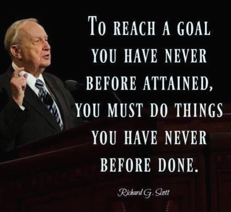 findingJesus15's tweet image. TO REACH A GOAL YOU HAVE NEVER BEFORE ATTAINED, YOU MUST DO THINGS YOU HAVE NEVER BEFORE DONE.

Richard G. Scott
#lds #SaintsOnX
