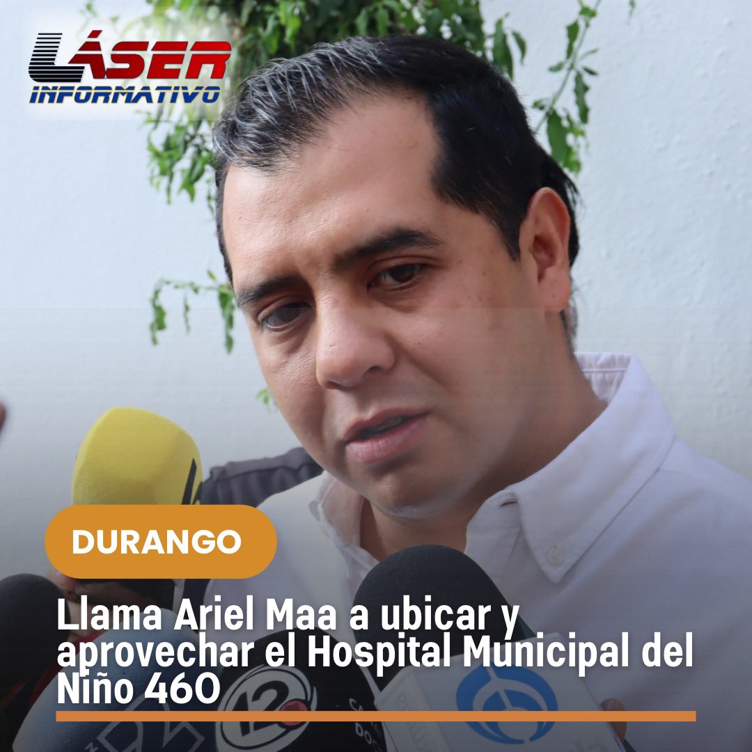 LaloSerranoZ's tweet image. #LaserInformativo

#Durango|| Llama @ArielMaaLopez a ubicar y aprovechar el Hospital Municipal del Niño 460

Durango, Dgo.– A un año de su inauguración, el regidor Ariel Maa López, presidente de la Comisión de Salud, hizo un llamado a la ciudadanía a identificar correctamente la