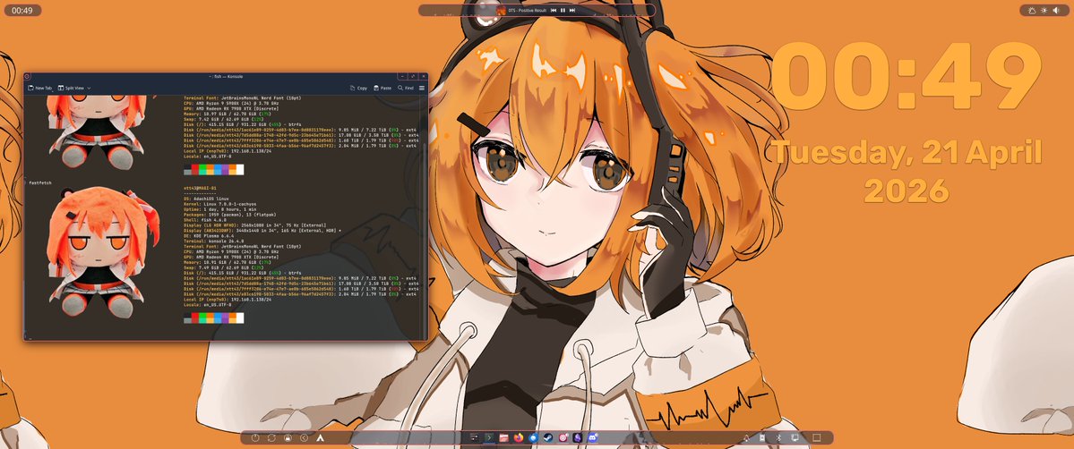 bot_unixporn's tweet image. [KDE plasma] Adachi Rei themed kde rice
Link: redd.it/1sr5rii

#unixporn #linux #screenshot