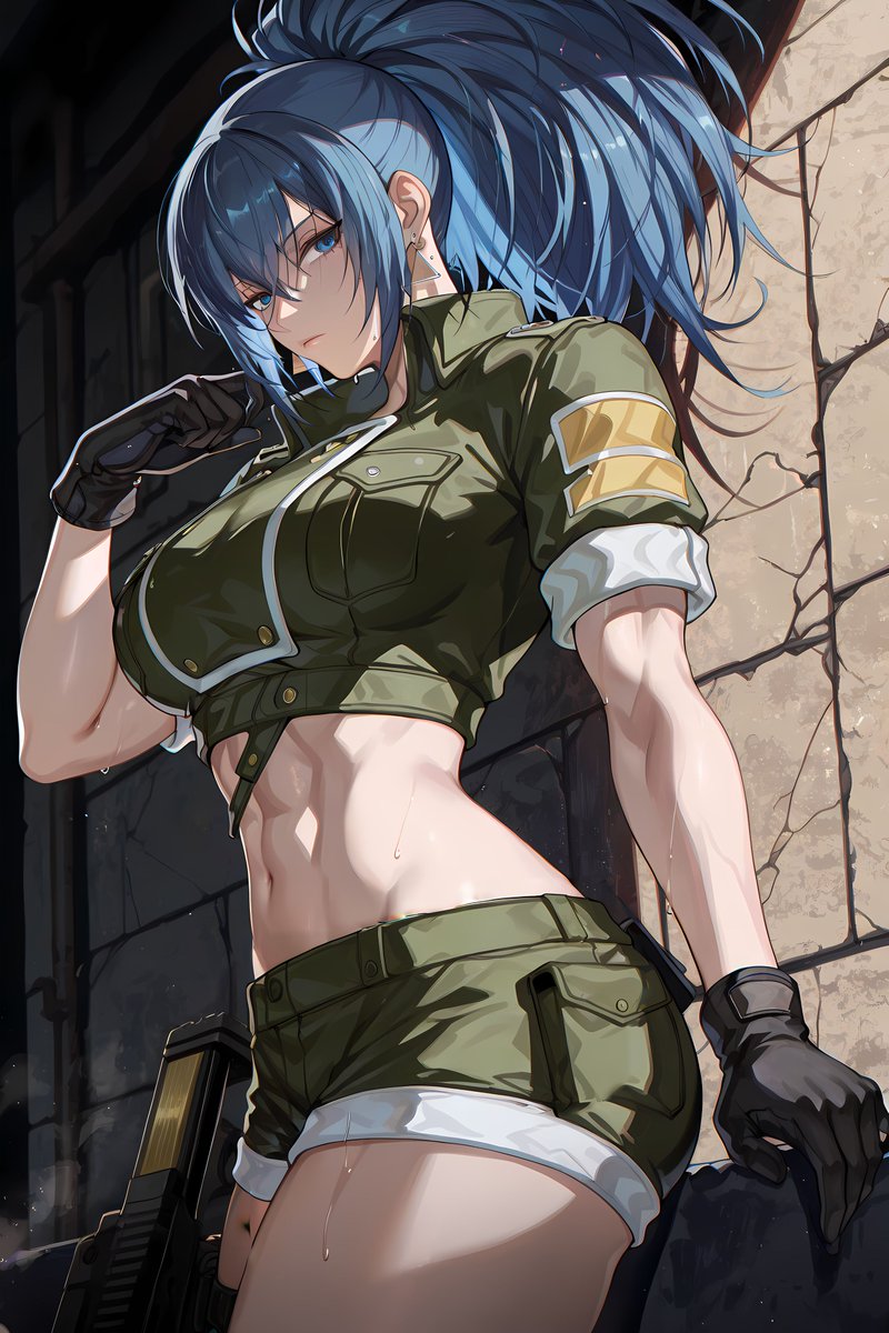 0rototeen128451's tweet image. 無関係な方にメンションをつけてしまっていましたので、再投稿しました。
ご迷惑をおかけしました。

教官殿、0800の作戦も無事完了してよかったです！！
#kof #leona #AIart