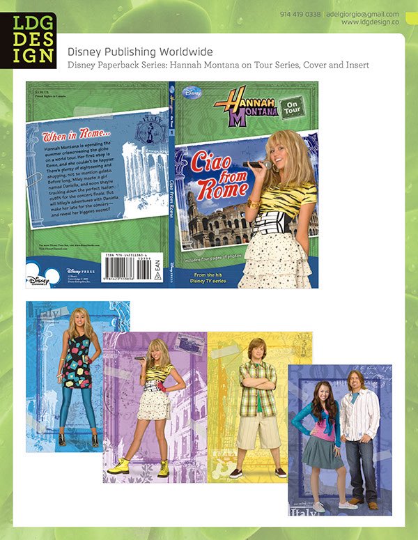 Hannah Montana: On Tour Book Design Approval Sheets