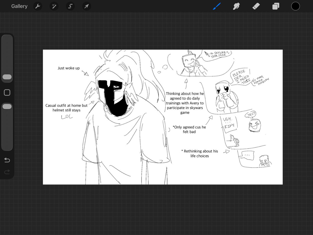 potatoEataaar's tweet image. Silly doodles. Jumpscare in the end #dawtde #slimeknight #d3rking