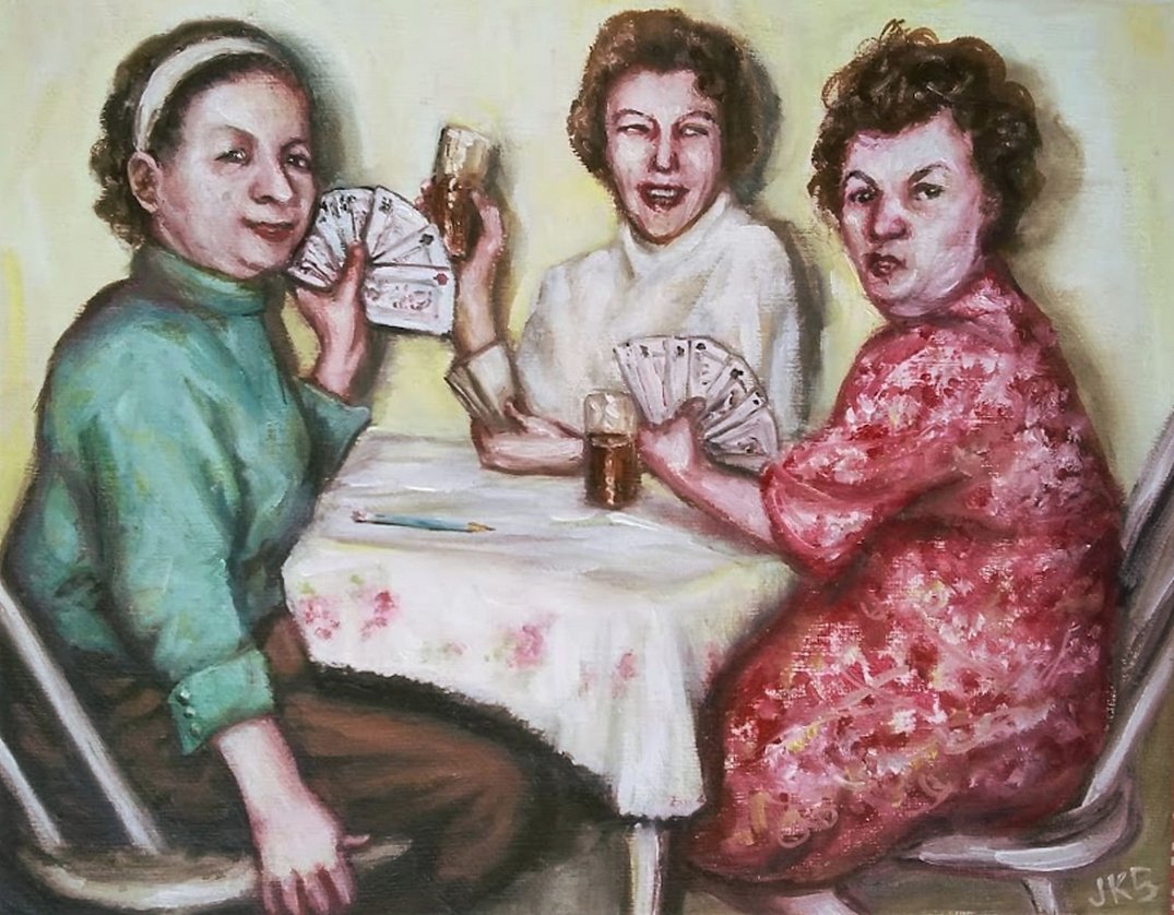 JulieKSchuler's tweet image. Women Playing Card
Original painting

jschulerart.etsy.com/listing/820422…

#painting #women #groupportrait #gamenight #playingcards