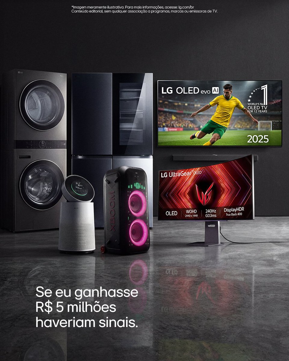 LGdobrasil's tweet image. Fala a verdade se você ganhasse um prêmio nesse valor, o que você faria? Além de comprar todos os produtos LG da sua lista de desejos, claro. Deixa aqui nos comentários sua resposta.  

#LifesGood #LG