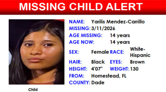 tampafreepress's tweet image. Florida Missing Child Alert Issued For 14-Year-Old Homestead Girl Yarilis Mendez-Carrillo #florida #missing 
Read here: tampafp.com/florida-missin…
