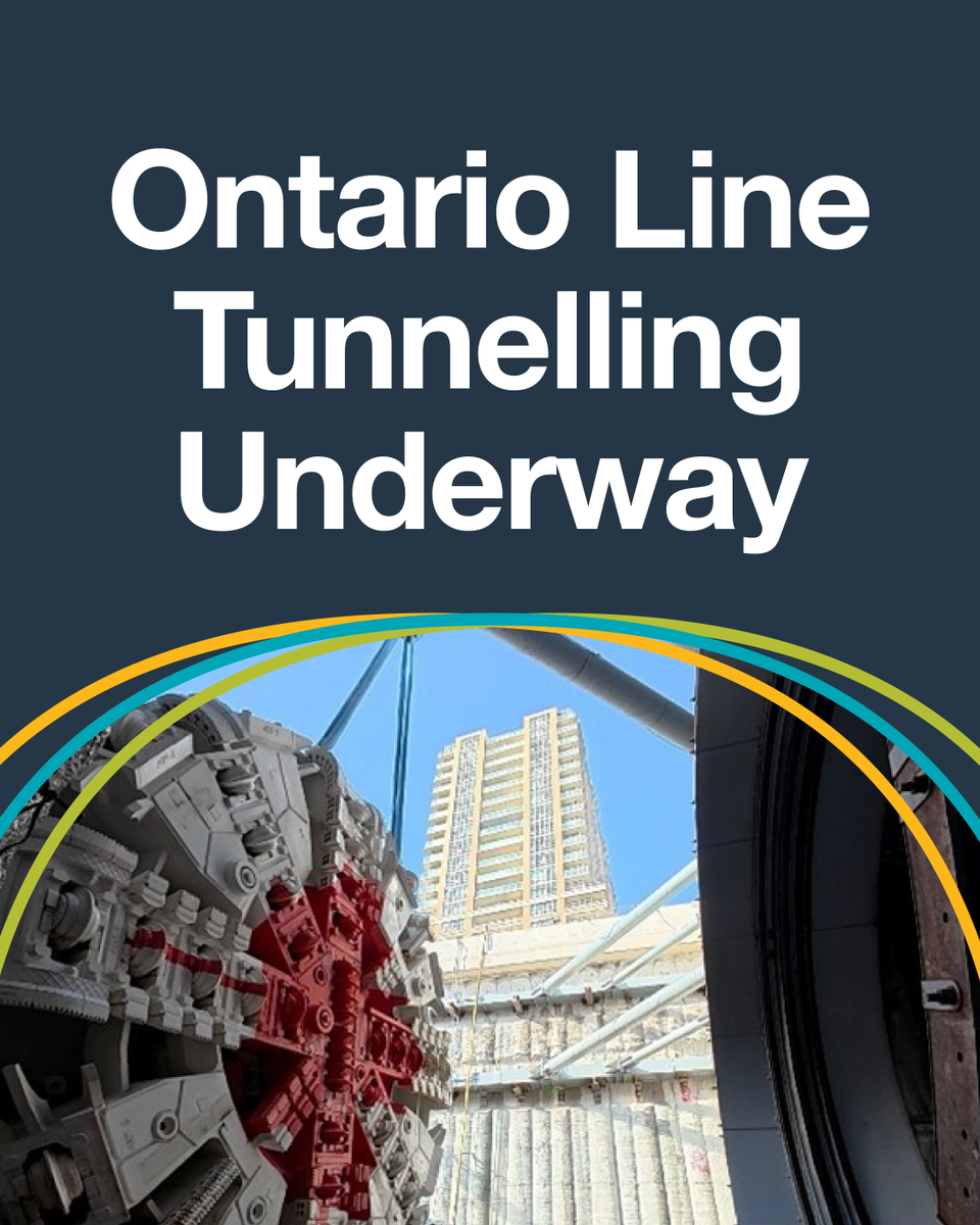 InfraOntario's tweet photo. (1/2)🚇 With tunneling now in progress, the Ontario Line is moving planning to reality. This transformational project will being new connections and new opportunities across Toronto.
Ontario Transit Group #Metrolinx #TOCs
🔗 Learn more by visiting: https://t.co/AerfbdS9yd https://t.co/b6i6NUdl3W