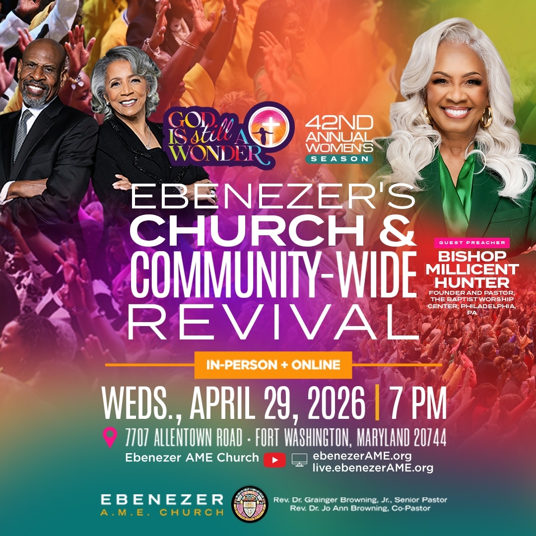 GodIsAWonder's tweet photo. Join us for praise, worship and a powerful Word! The Church &amp; Community-Wide Revival is Weds., April 22  at 7 p.m. with Rev. Carolyn Cavaness AND Weds., April 29 with Bishop Millicent Hunter. The revival is open to everyone - men and women. 
 #GodIsAWonder #GodisStillAWonder https://t.co/w1E48TIUAd