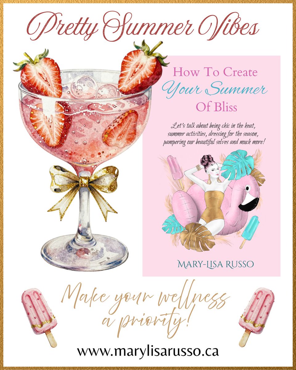 MaryLisa0's tweet image. 🍓 🍰 🍓🍰🍓🍰🍓🍰🍓🍰🍓🍰🍓
Pretty #summervibes! Sweet lady, get ready for #summer with this #inspiring read!

marylisarusso.ca 

#selfcare #selflove #inspiration #women #SlowLiving #lifestyle #wellness #wellbeing #lifegoals #elegance #mustread #bookstoread #stylish