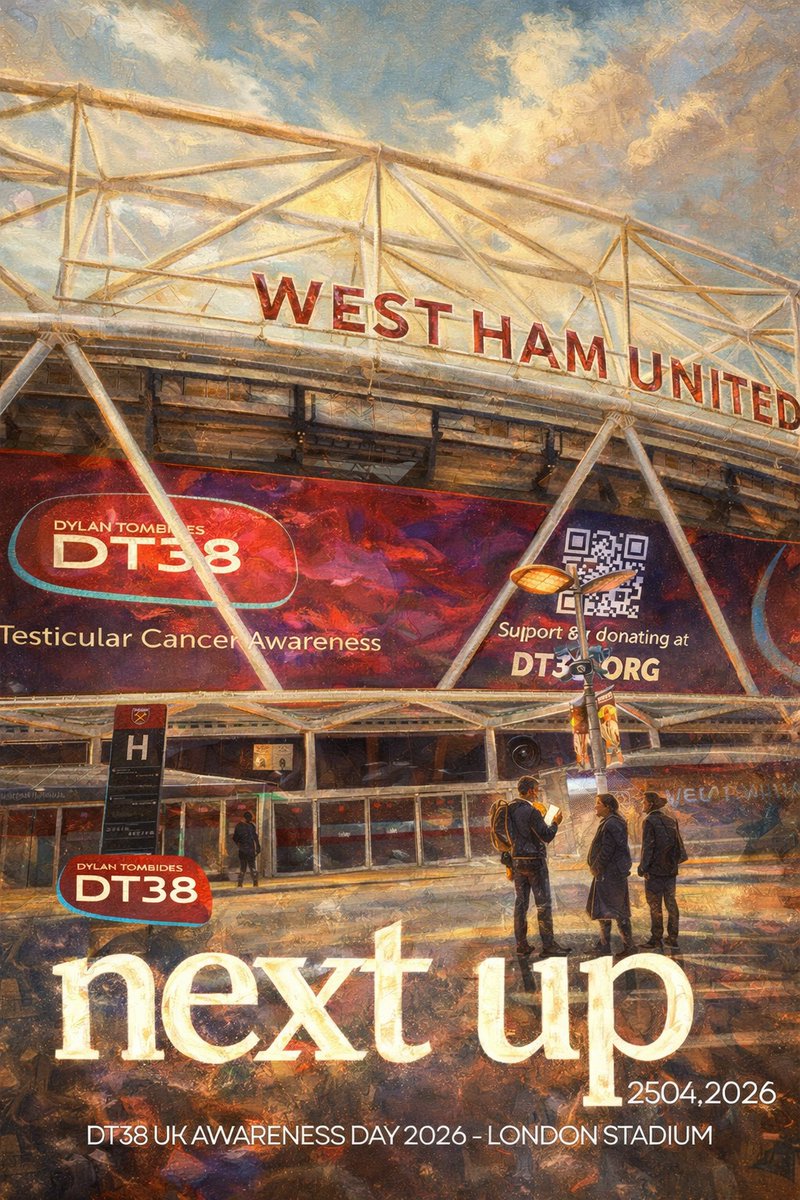 Dylantombides's tweet image. S.A.T.U.R.D.A.Y. 💫

DT38 UK Awareness Day 2026 at @westham

It's going to be massive 💜

Introducing "Donate a Quid for Dylan" in aid of DT38.

dt38.org/dt38-awareness…

#WeAreDT38 #Charity #TesticularCancer #SelfChecking