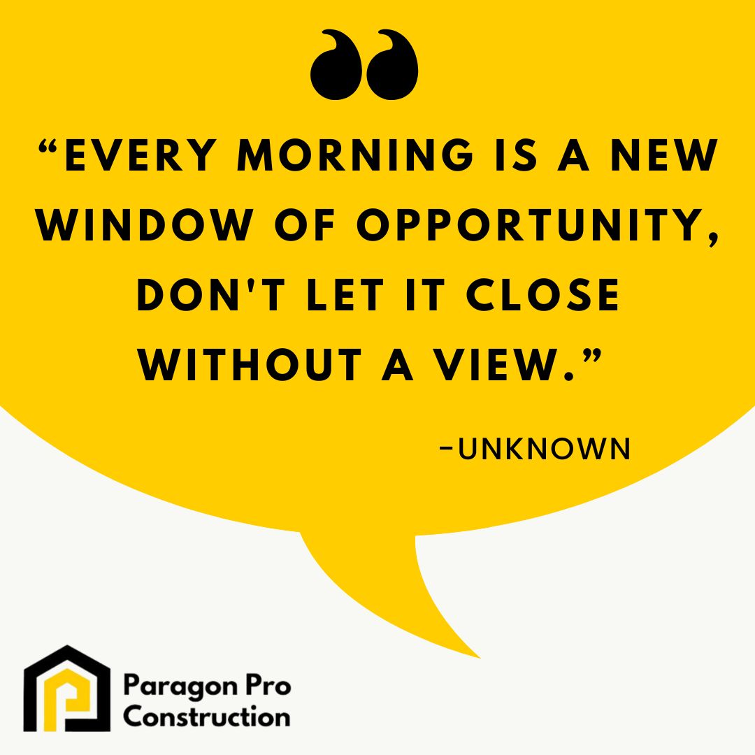 ParagonProConst's tweet image. "Every morning is a new window of opportunity, don't let it close without a view."

#ParagonPro #ParagonProConstruction #HomeRemodeling #HomeRenovations #ColoradoHomeRemodels #TheresNoPlaceLikeHome