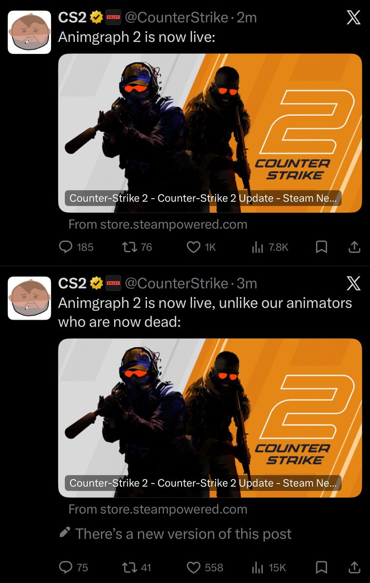 The CS2 account just shared an update with a cryptic message about ...