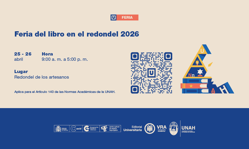 editorialUNAH's tweet photo. Presente en la Feria del Libro en el Redondel 2026 del Centro Cultural de España en Tegucigalpa (CCET), en el contexto del Año Académico 2026 Dra. María Elena Bottazzi, por medio de la Vicerrectoría Académica, a través de la Editorial Universitaria.

https://t.co/sc8tHXkaLc https://t.co/vRNJnGhWAK