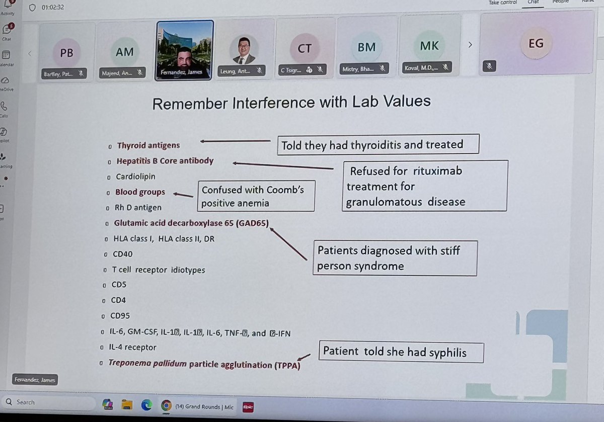 ccf_idfellows's tweet image. Grand Rounds by Dr. Fernandez on immunoglobulin replacement therapy—covering mechanisms, clinical applications, and important lab interferences to keep in mind. #IDTwitter #MedEd