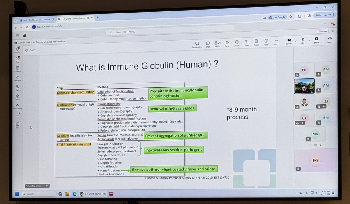 ccf_idfellows's tweet image. Grand Rounds by Dr. Fernandez on immunoglobulin replacement therapy—covering mechanisms, clinical applications, and important lab interferences to keep in mind. #IDTwitter #MedEd