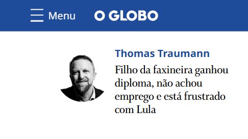 rodrigoluisvelo's tweet photo. Uma visão alternativa, amigo Thomas: os dados do emprego, inclusive o nível de formalidade, a renda e a inflação melhoraram, mas o filho da faxineira agora gasta boa parte do que ganha com Bets, e forma opinião nas redes sociais, onde proliferam-se os picaretas, por meio de algoritmos que não conhecemos. Além disso, grandes tubarões da corrupção compraram o conteúdo de canais de informação e até de páginas de fofoca, como Choquei, cujo dono está preso, para moldar uma opinião pública de acordo com seus interesses. O Banco Master, por exemplo, pagou até o Léo Dias. E deputados do Centrão agora se apropriam da máquina pública com emendas parlamentares que abastecem ONGs, que contratam em redutos eleitorais sem concurso público, e distribuem benesses com o dinheiro do orçamento, mas dizendo que é em nome deles. As prefeituras e governos estaduais fazem o mesmo. Para ter votos repartem a administração com políticos locais, que nomeiam nos órgãos da administração pública, e isto lhes permite na prática controlar todos os serviços que as pessoas precisam no dia-a-dia: a fila de internações no SUS, vagas em escolas, empregos comissionados. Agora você já não consegue mais que cortem uma árvore sem ter que fazer uma faixa agradecendo ao deputado Chicão.
Vou resumir essa visão alternativa pro amigo:
O filho da faxineira testemunha a melhora geral do país, mas tem a grana surrupiada pela jogatina; que por sua vez suborna os meios de informação; que por sua vez vende sua linha editorial aos grandes corruptos; que por sua vez formam bancadas; que por sua vez capturam o orçamento e o utilizam para fazer uma competição desleal em cada nova eleição.
45 MIL FANTASMAS SÓ NA UERJ E NO CEPERJ.
Nas redes ganha quem pode pagar mais gente.
E quem ganha transforma o gato em lebre. Faz o sapo virar príncipe. 
O CLT cansado que consome vídeos impulsionados do Nikolas Ferreira acredita que ele é um herói.
Nikolas é contra todos direitos do CLT, e inclusive o fim da Escala 6x1 que o jovem cansado tem que fazer, mas informando-se nessa realidade que virou o Brasil, como eu disse: o gato vira lebre.