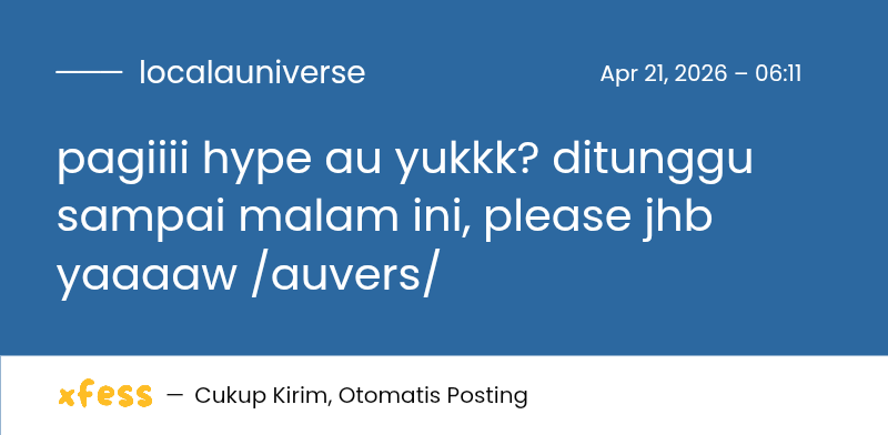 Localauniverse ON tweet media