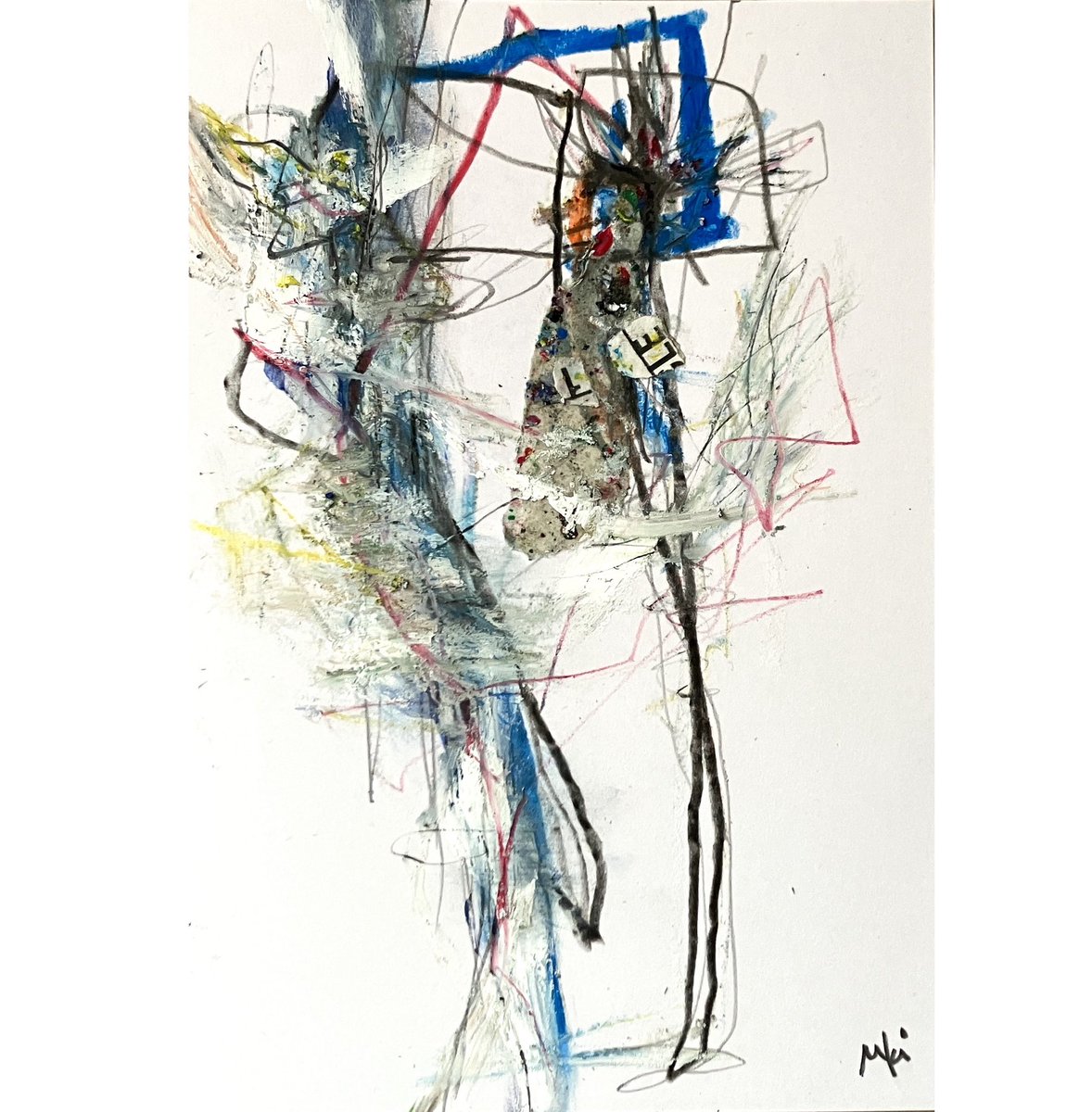 maki_hon's tweet image. お絵描きです^ ^

#abstract #collage #お絵描き