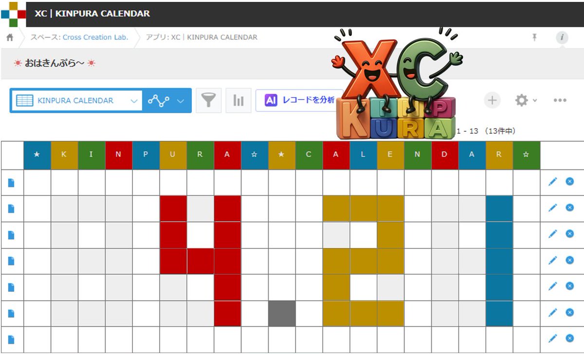 kintoneで笑顔をつくる仕組みをつくる @Cross Creation Lab. tweet media
