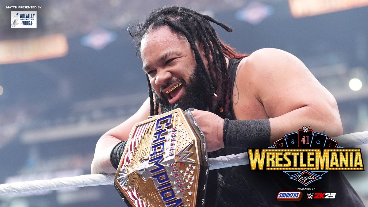 steviebreech's tweet image. After a challenging match against LA Knight, Jacob Fatu leaves #WrestleMania  Saturday with the #USTitle! youtu.be/368LvDkQPgU