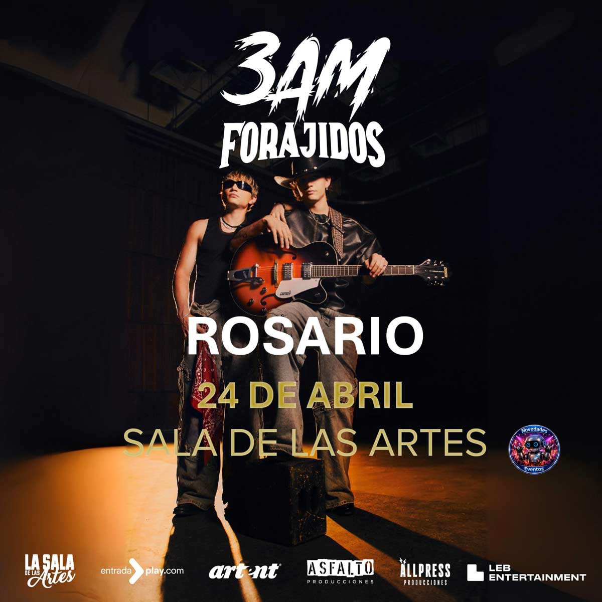 ApiEventsToday's tweet photo. ¡Imperdible! 3AM llega a Rosario este viernes 24 de abril en La Sala de las Artes. ¿Ya tenés tu entrada? 🎶🔥 #3AM #Rosario https://t.co/00u4N7CnJY